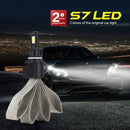 2 PCS S7 9006 40W 3200 LM 6000K IP68 Car Headlight with 2 COB Lamps and Heat Dissipation Cable, DC 9-30V(White Light)