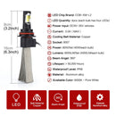 2 PCS S7 9007 40W 3200 LM 6000K IP68 Car Headlight with 2 COB Lamps and Heat Dissipation Cable, DC 9-30V(White Light)