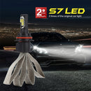 2 PCS S7 9007 40W 3200 LM 6000K IP68 Car Headlight with 2 COB Lamps and Heat Dissipation Cable, DC 9-30V(White Light)