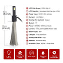 2 PCS S7 H1 40W 3200 LM 6000K IP68 Car Headlight with 2 COB Lamps and Heat Dissipation Cable, DC 9-30V(White Light)