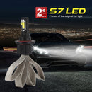 2 PCS S7 H13 40W 3200 LM 6000K IP68 Car Headlight with 2 COB Lamps and Heat Dissipation Cable, DC 9-30V(White Light)