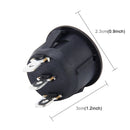 Car Auto Universal DIY 3 Pin Round Cap OFF- ON Push Button