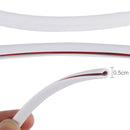 5m Car Decorative Strip PVC Chrome Decoration Strip Door Seal Window Seal(White)