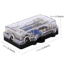 Car Auto 60A 1 in 3 Ways Glass Fuse Holder Blade Fuse Holder for Car Audio Amplifier