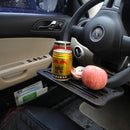 Vehicle Portable Desk Steering Wheel Multi-use Tray Stand Car Food Eating Table iPad Holder(Black)