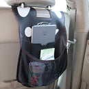 Cartoon Style Car Seat Back Organizer Car Seat Hanging Bag Storage for Snacks Drinks Books ipad and Phone(Black)