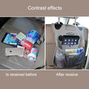 Cartoon Style Car Seat Back Organizer Car Seat Hanging Bag Storage for Snacks Drinks Books ipad and Phone(Grey)