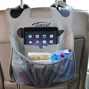 Cartoon Style Car Seat Back Organizer Car Seat Hanging Bag Storage for Snacks Drinks Books ipad and Phone(Grey)