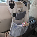 Cartoon Style Car Seat Back Organizer Car Seat Hanging Bag Storage for Snacks Drinks Books ipad and Phone(Khaki)