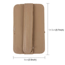 FUDAOCHE Multi-functional Auto Car Sun Visor Sunglasses Holder Card CD Storage Holder Pouch Bag(Brown)