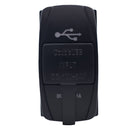 Car Waterproof Dual USB Charger DC12-24V 3.1A, with LED Indicator Light(Blue Light)