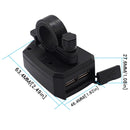 Motorcycle Waterproof 10-80V 2.4A Dual USB Fast Charger Adapter