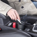 JG-036 Universal Portable Car Auto Stainless Steel Trash Rubbish Bin Ashtray for Most Car Cup Holder (Black)