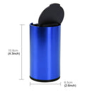 JG-036 Universal Portable Car Auto Stainless Steel Trash Rubbish Bin Ashtray for Most Car Cup Holder (Blue)