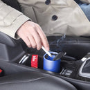 JG-036 Universal Portable Car Auto Stainless Steel Trash Rubbish Bin Ashtray for Most Car Cup Holder (Blue)