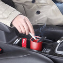 JG-036 Universal Portable Car Auto Stainless Steel Trash Rubbish Bin Ashtray for Most Car Cup Holder (Red)