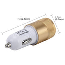 10 PCS Car Auto 5V Dual USB 2.1A/1A Cigarette Lighter Adapter for Most Phones(Gold)