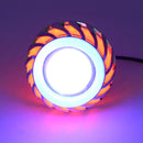 Motorcycle 30W DC 12V-85V LED Headlight Lens Built-in Whirlwind Double Aperture Angle Eyes + Devil Eye(Red Light)