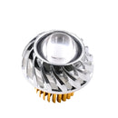 Motorcycle 30W DC 12V-85V LED Headlight with Whirlwind Angle Eyes Double Light Lens Built-in Devil Eye(Green Light)