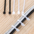 250 PCS 8mm*200mm Nylon Cable Ties(Black)