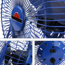 OUSHIBA OB-0819 12V Car Mini Electric Fan 360 Rotating Strong Wind Car Fan Low Noise Portable Auto Air Cooling Fan