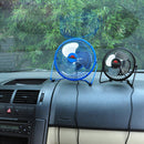OUSHIBA OB-0819 12V Car Mini Electric Fan 360 Rotating Strong Wind Car Fan Low Noise Portable Auto Air Cooling Fan
