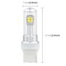 2 PCS 7440 40W 800 LM 6000K Car Turn Light Backup Light Brake Light with 8 CREE Lamps, DC 12V(White Light)