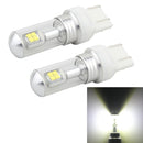 2 PCS 7443 40W 800 LM 6000K Car Brake Light with 8 CREE Lamps, DC 12V(White Light)