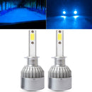 2 PCS H1 18W 1800 LM 8000K IP68 Canbus Constant Current Car LED Headlight with 2 COB Lamps, DC 9-36V(Ice Blue Light)