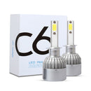 2 PCS H1 18W 1800 LM 8000K IP68 Canbus Constant Current Car LED Headlight with 2 COB Lamps, DC 9-36V(Ice Blue Light)