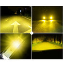 2 PCS H1 18W 1800 LM 3000K IP68 Canbus Constant Current Car LED Headlight with 2 COB Lamps, DC 9-36V(Gold Light)