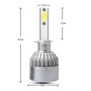 2 PCS H1 18W 1800 LM 3000K IP68 Canbus Constant Current Car LED Headlight with 2 COB Lamps, DC 9-36V(Gold Light)