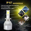 2 PCS H1 18W 1800 LM 3000K IP68 Canbus Constant Current Car LED Headlight with 2 COB Lamps, DC 9-36V(Gold Light)