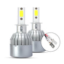 2 PCS H3 18W 1800 LM 3000K IP68 Canbus Constant Current Car LED Headlight with 2 COB Lamps, DC 9-36V(Gold Light)