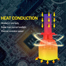 2 PCS H3 18W 1800 LM 3000K IP68 Canbus Constant Current Car LED Headlight with 2 COB Lamps, DC 9-36V(Gold Light)
