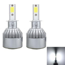 2 PCS H3 18W 1800 LM 6000K IP68 Canbus Constant Current Car LED Headlight with 2 COB Lamps, DC 9-36V(White Light)