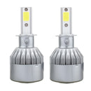 2 PCS H3 18W 1800 LM 6000K IP68 Canbus Constant Current Car LED Headlight with 2 COB Lamps, DC 9-36V(White Light)