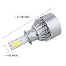 2 PCS H3 18W 1800 LM 6000K IP68 Canbus Constant Current Car LED Headlight with 2 COB Lamps, DC 9-36V(White Light)