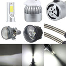 2 PCS H3 18W 1800 LM 6000K IP68 Canbus Constant Current Car LED Headlight with 2 COB Lamps, DC 9-36V(White Light)