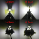 2 PCS H4 18W 1800 LM 6000K IP68 Canbus Constant Current Car LED Headlight with 2 COB Lamps, DC 9-36V(White Light)