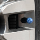 4 PCS Gas Cap Mouthpiece Cover Gas Cap Tire Cap Car Tire Valve Caps(Blue)