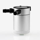 Car Universal Compact Baffled Oil Catch Can 2-Port(Silver)
