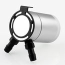 Car Universal Compact Baffled Oil Catch Can 2-Port(Silver)