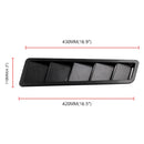 2 PCS Universal Car Air Intake Scoop Bonnet Hood Vent Louver Cooling Panel Trim Set(Black)