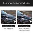2 PCS Universal Car Air Intake Scoop Bonnet Hood Vent Louver Cooling Panel Trim Set(Black)