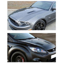 2 PCS Universal Car Air Intake Scoop Bonnet Hood Vent Louver Cooling Panel Trim Set(Black)