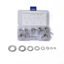 72 PCS Round Shape Stainless Steel Flat Washer Assorted Kit M4-M16 for Car / Boat / Home Appliance