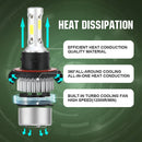 2 PCS S2 H13 / 9008 18W 6000K 1800LM IP65 2 COB LED Car Headlight Lamps, DC 9-30V(Cool White)