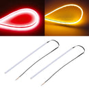 2 PCS 45cm DC12V 5W Ultra-thin Waterproof Car Auto Double Colors Turn Lights / Running Lights SMD-2835 LED Bulbs (Turn Lights: Yellow Light; Running Lights: Red Light)