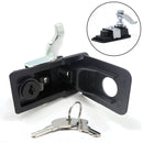Adjustable Black Paddle Entry Door Latch & Keys Tool Box Lock for Trailer / Yacht / Truck